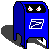 U.S. mailbox with eyes